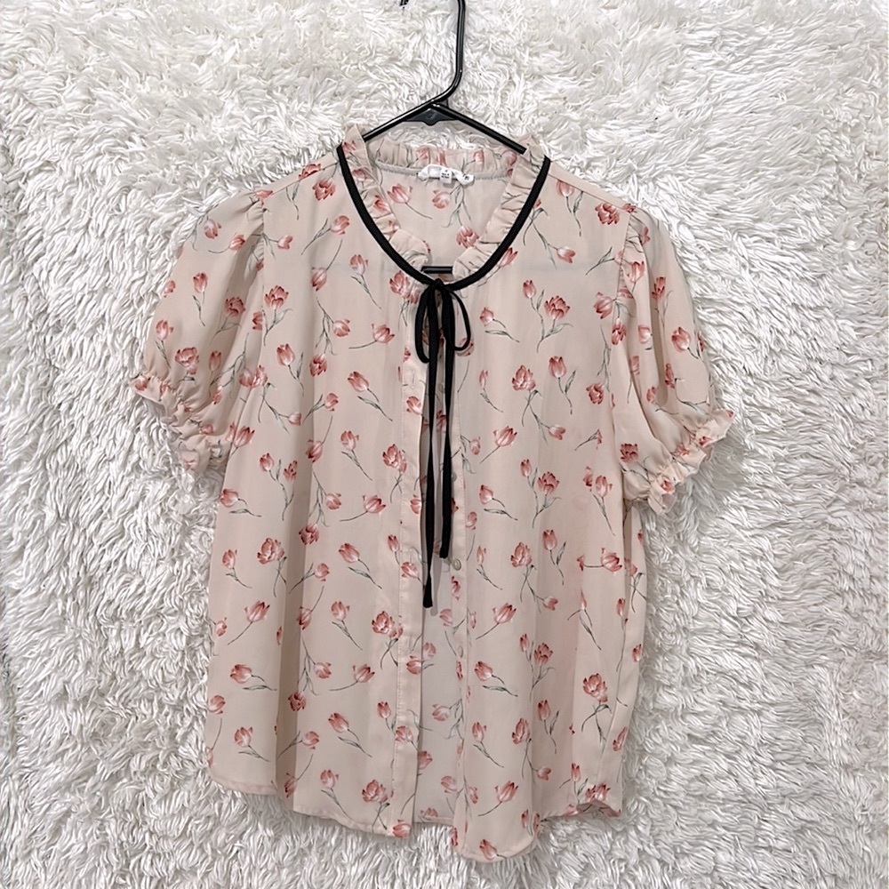 DAISY MAY Pink Flower Blouse